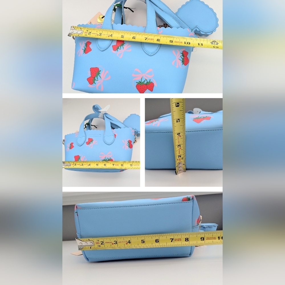 NWT Juicy Couture Sweet Strawberry Tote/Crossbody Bag w/Fun Detachable Pieces - Picture 15 of 16